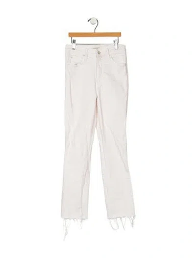 Pre-owned Mother Mid-rise Straight Leg Jeans In Pink