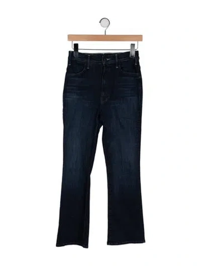 Pre-owned Mother Mid-rise Straight Leg Jeans W/ Tags In Black