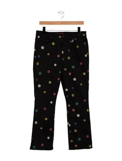 Pre-owned Mother Mid-rise Straight Leg Jeans W/ Tags In Black