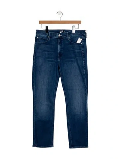 Pre-owned Mother Mid-rise Straight Leg Jeans W/ Tags In Blue