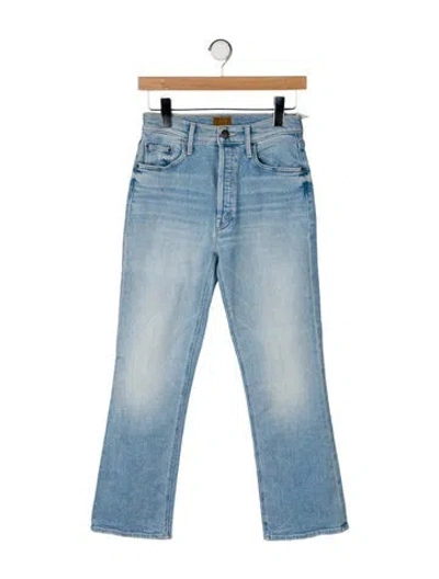 Pre-owned Mother Mid-rise Straight Leg Jeans W/ Tags In Blue