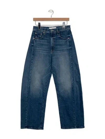 Pre-owned Mother Mid-rise Straight Leg Jeans W/ Tags In Blue