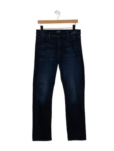 Pre-owned Mother Mid-rise Straight Leg Jeans W/ Tags In Blue