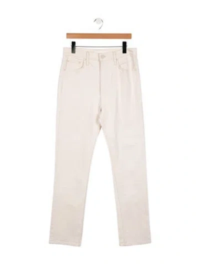 Pre-owned Mother Mid-rise Straight Leg Jeans W/ Tags In Neutral