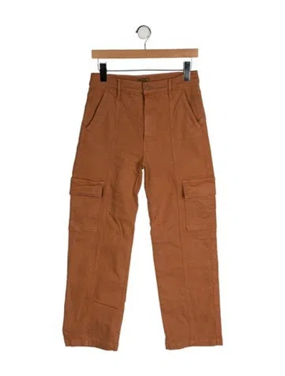 Pre-owned Mother Mid-rise Straight Leg Jeans W/ Tags In Orange