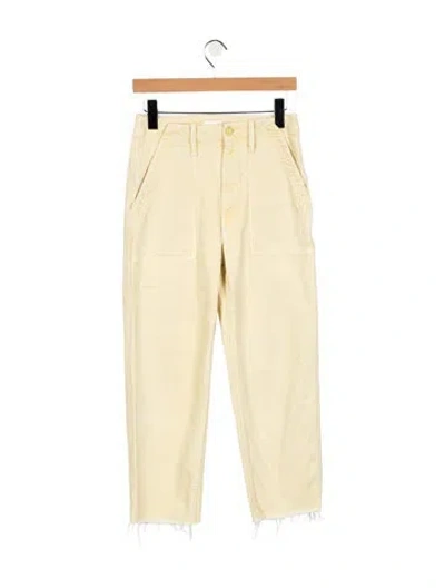 Pre-owned Mother Mid-rise Straight Leg Jeans In Yellow