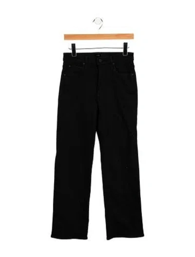 Pre-owned Mother Mid-rise Wide Leg Jeans In Black