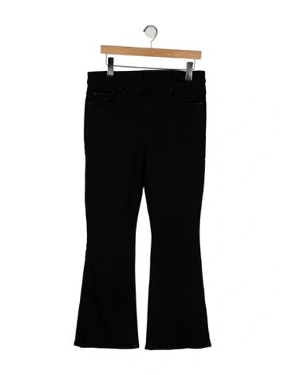 Pre-owned Mother Mid-rise Wide Leg Jeans In Black