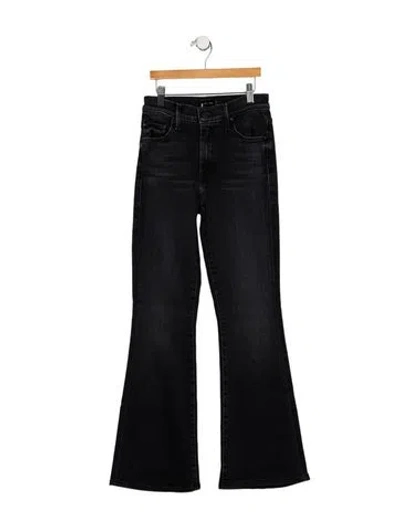 Pre-owned Mother Mid-rise Wide Leg Jeans In Black