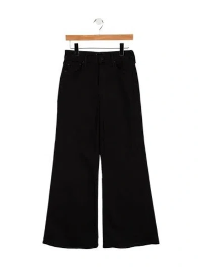 Pre-owned Mother Mid-rise Wide Leg Jeans In Black