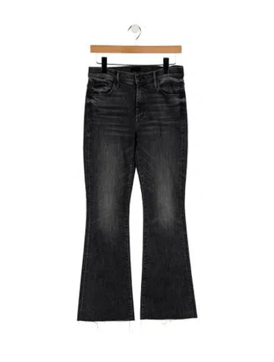 Pre-owned Mother Mid-rise Wide Leg Jeans In Black