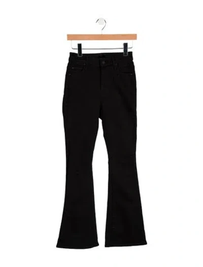 Pre-owned Mother Mid-rise Wide Leg Jeans In Black