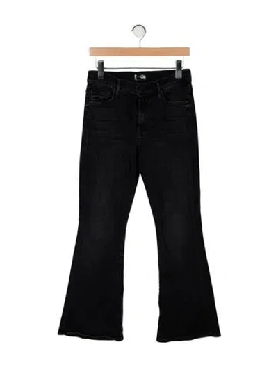 Pre-owned Mother Mid-rise Wide Leg Jeans In Black