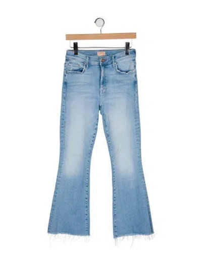 Pre-owned Mother Mid-rise Wide Leg Jeans In Blue