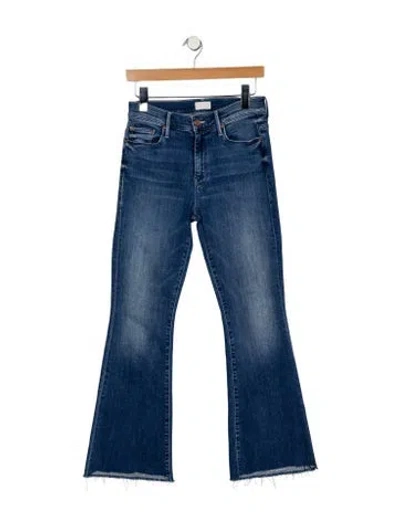 Pre-owned Mother Mid-rise Wide Leg Jeans In Blue