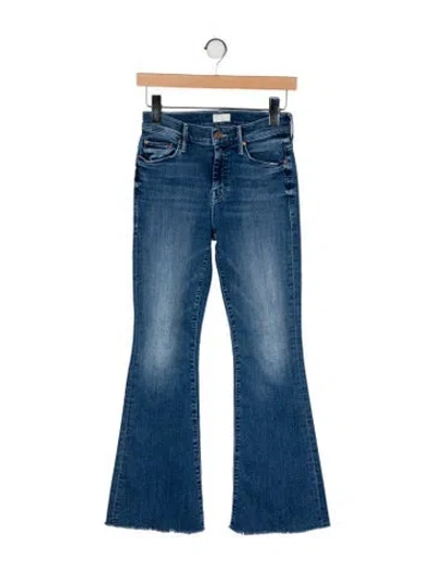 Pre-owned Mother Mid-rise Wide Leg Jeans In Blue