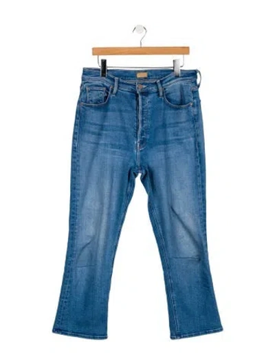 Pre-owned Mother Mid-rise Wide Leg Jeans In Blue