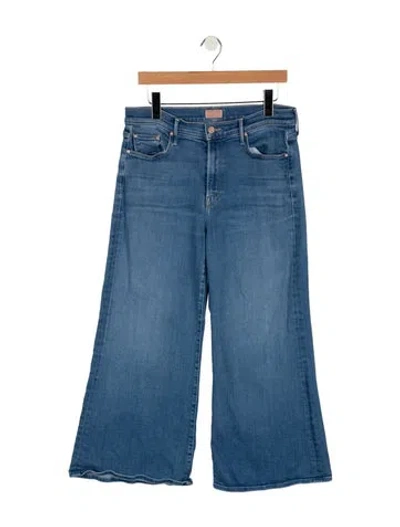 Pre-owned Mother Mid-rise Wide Leg Jeans In Blue