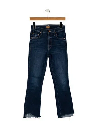 Pre-owned Mother Mid-rise Wide Leg Jeans In Blue