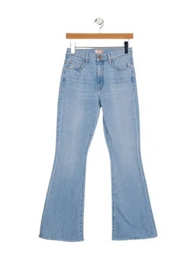 Pre-owned Mother Mid-rise Wide Leg Jeans In Blue