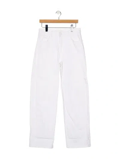 Pre-owned Mother Mid-rise Wide Leg Jeans In Blue