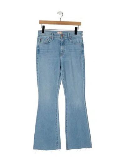 Pre-owned Mother Mid-rise Wide Leg Jeans In Blue