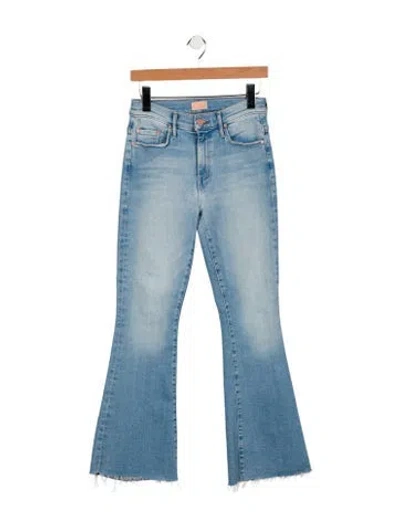 Pre-owned Mother Mid-rise Wide Leg Jeans In Blue