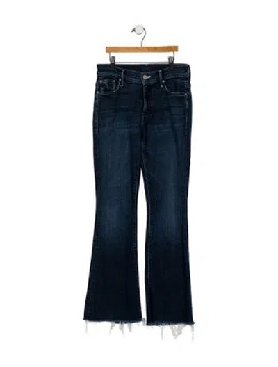 Pre-owned Mother Mid-rise Wide Leg Jeans In Blue