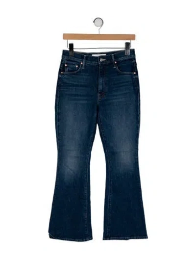 Pre-owned Mother Mid-rise Wide Leg Jeans In Blue