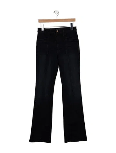 Pre-owned Mother Mid-rise Wide Leg Jeans In Blue