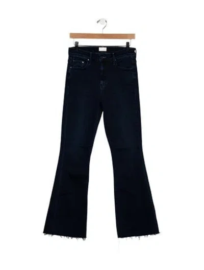 Pre-owned Mother Mid-rise Wide Leg Jeans In Blue