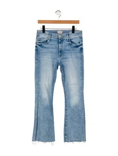 Pre-owned Mother Mid-rise Wide Leg Jeans In Blue