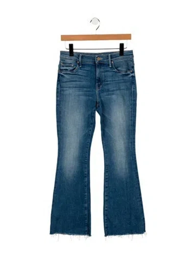 Pre-owned Mother Mid-rise Wide Leg Jeans In Blue