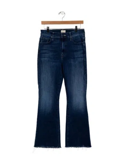 Pre-owned Mother Mid-rise Wide Leg Jeans In Blue