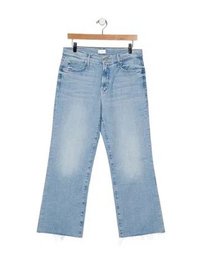 Pre-owned Mother Mid-rise Wide Leg Jeans In Blue