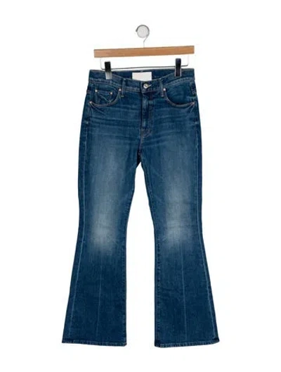 Pre-owned Mother Mid-rise Wide Leg Jeans In Blue