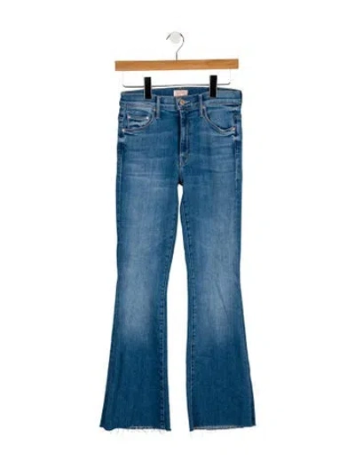 Pre-owned Mother Mid-rise Wide Leg Jeans In Blue