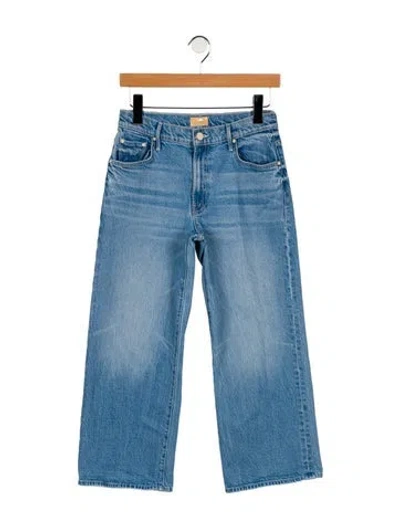 Pre-owned Mother Mid-rise Wide Leg Jeans In Blue