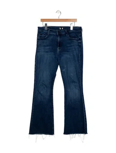 Pre-owned Mother Mid-rise Wide Leg Jeans In Blue
