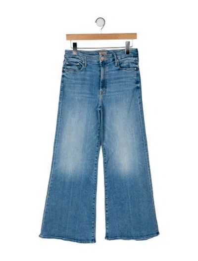 Pre-owned Mother Mid-rise Wide Leg Jeans In Blue