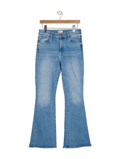 Pre-owned Mother Mid-rise Wide Leg Jeans In Blue