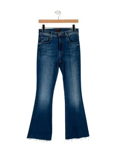 Pre-owned Mother Mid-rise Wide Leg Jeans In Blue