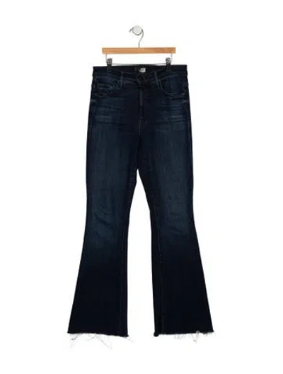 Pre-owned Mother Mid-rise Wide Leg Jeans In Blue