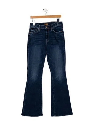 Pre-owned Mother Mid-rise Wide Leg Jeans In Blue