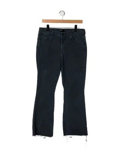 Pre-owned Mother Mid-rise Wide Leg Jeans In Gray