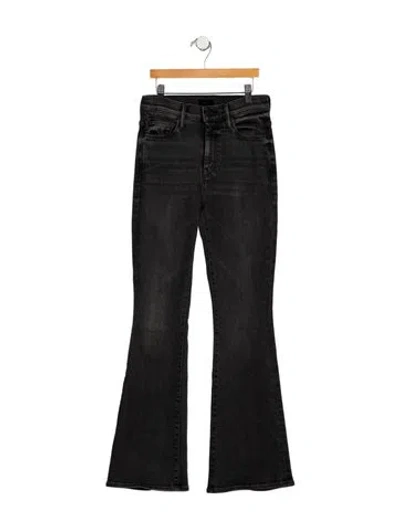 Pre-owned Mother Mid-rise Wide Leg Jeans In Gray