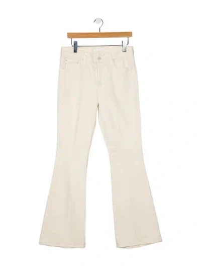 Pre-owned Mother Mid-rise Wide Leg Jeans In Neutral