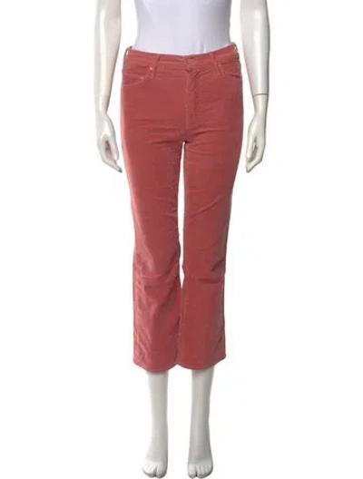 Pre-owned Mother Mid-rise Wide Leg Jeans In Pink