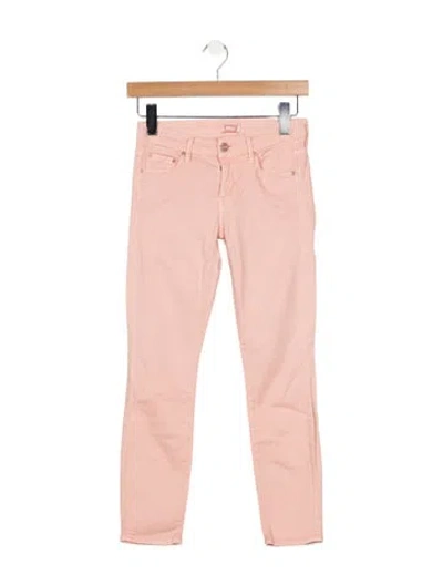 Pre-owned Mother Mid-rise Wide Leg Jeans In Pink