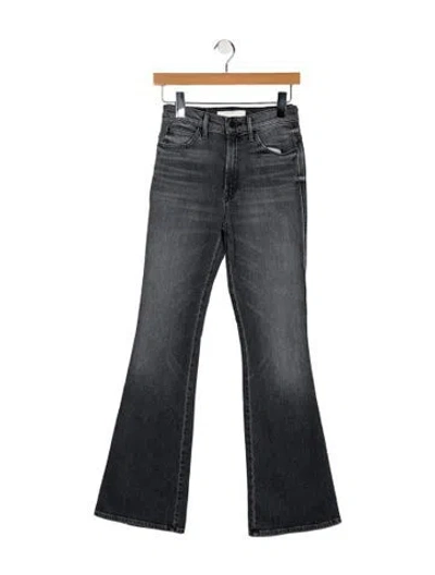 Pre-owned Mother Mid-rise Wide Leg Jeans W/ Tags In Gray
